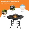 WELLFOR 31.5" Outdoor Wood Burning Fire Table & Cover W-10257 Black - 4 of 4