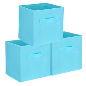 Unique Bargains Fabric Storage Bins 3 Pcs - 1 of 4