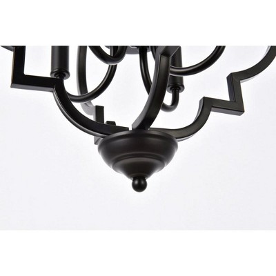 Sandara Black Metal 4-Light Adjustable Pendant