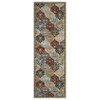 Vintage Trellis Area Rug Traditional Floral Washable Rugs for Living Room Bedroom Low Pile Non-Slip Floor Carpet - 3 of 4