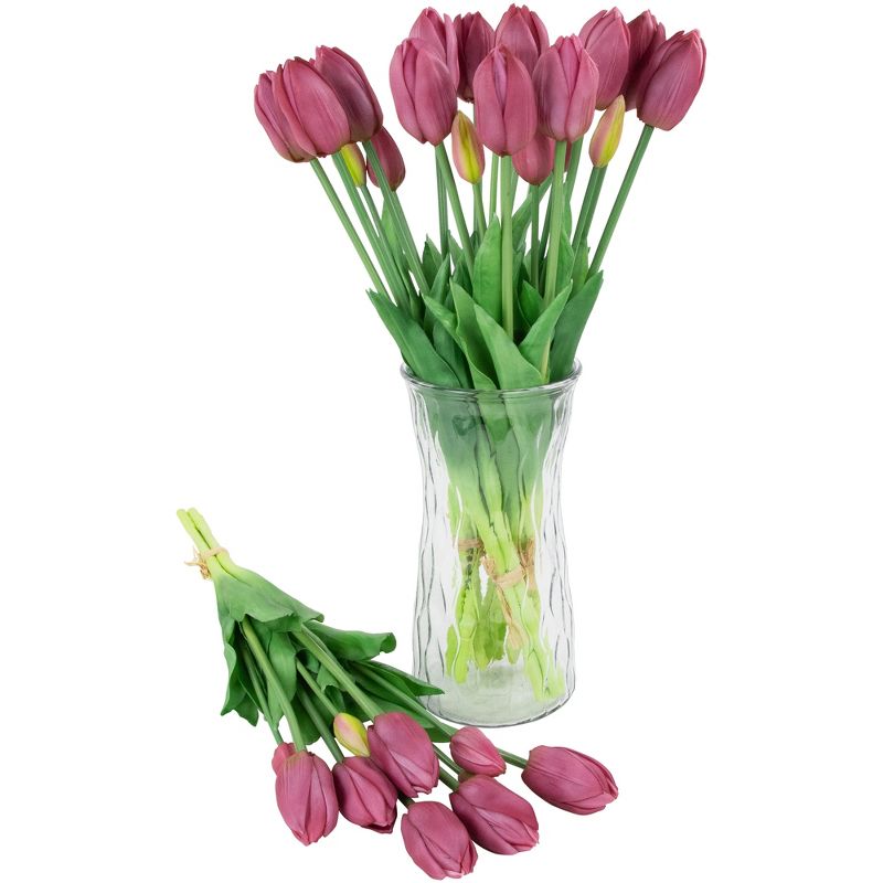Northlight Real Touch™ Purple Artificial Tulip Floral Bundles, Set of 6 - 18", 4 of 10