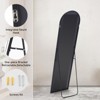 GlasFlength Full Length Mirrors Floor Standing Mirror, Wall Mirror with Stand Aluminum Alloy Thin Frame, Arched Black 59"*11"*16" - 3 of 4