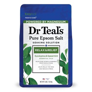 Dr Teal's Epsom Salt Magnesium Soak - Relax & Relief with Eucalyptus & Spearmint - 1 of 4