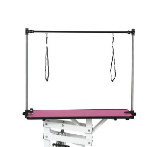 YOOCOZZ 42.5'' Adjustable Heavy Type Hydraulic Pet Dog Grooming Table (Upgraded) with Adjustable Arm and Noose-Pink - 1 of 4
