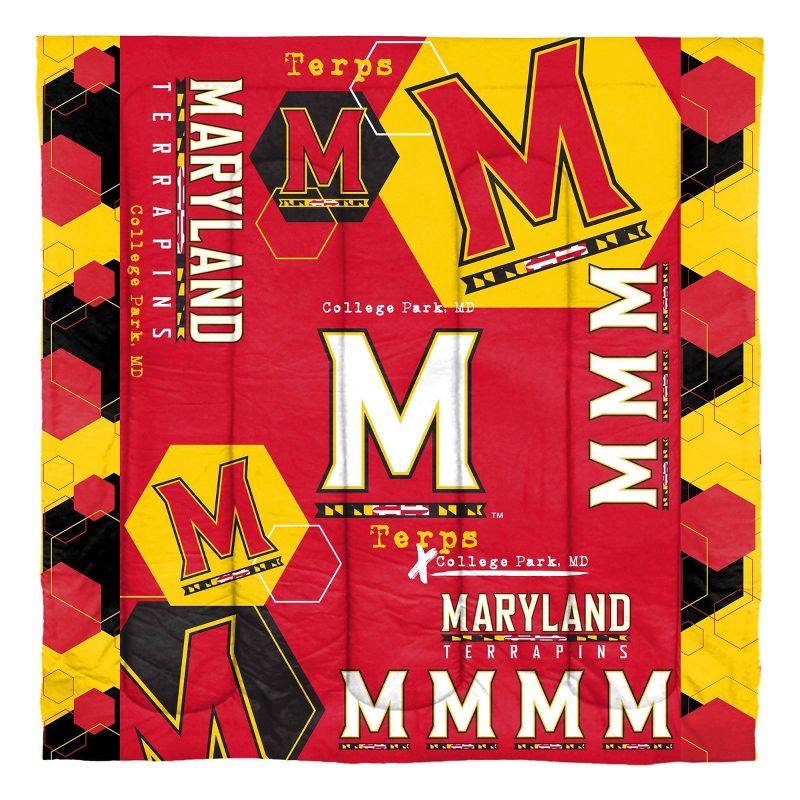 NCAA Maryland Terrapins Hexagon Comforter Set, 2 of 4