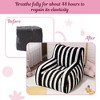 JOYRACER Teddy Fabric Bean Bag Lazy Sofa with Side pockets for Adults and Kids, Cute Accent Sofa Chair Living Room,Bedroom Dorm Reading - 2 of 4