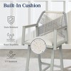Best Choice Products Set of 2 Indoor/Outdoor Aluminum, Woven Rope Swivel Barstools w/ Armrests - 4 of 4
