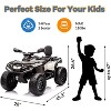 2 Seater Electric Children's Terrain Vehicle, 12V Remote Control Riding Toy Car, Battery Operated Vehicle w/Music, Remote Control, LED Lights - 2 of 4