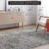 Acekool Abstract Area Rug, Washable Non-Slip Low Pile Carpet for Living Room Bedroom Kitchen, Soft Modern Distressed Accent Rug - 4 of 4