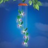 Collections Etc Solar Sparkling Glass Hummingbird Outdoor Garden Mobile Green - 2 of 2