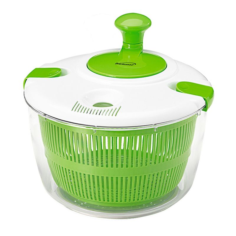 Brentwood 5 Quart Salad Spinner with Serving Bowl in Green, 1 of 7