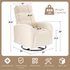 TUYOHW 360° Swivel Rocking Chair,High Back Sofa Chair with Thickened Cushion, Plush Single Seater for Living Room - 3 of 4