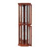 Okak Corner Curio Cabinet with Glass Doors and Adjustable Tempered Glass Shelves, Display Cabinet for Living Room, Kitchen - 4 of 4
