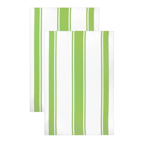 5pk Microfiber Waffle Kitchen Towel And Dish Cloth Set Green - MU Kitchen