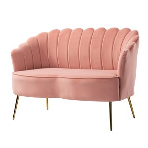 Savier 50.2" Contemporary Velvet Living Room and Bedroom Tufted Loveseat | KARAT HOME - 1 of 4
