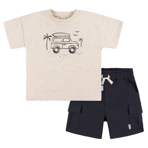 Toddler Boys' Short Sleeve Thermal Top And Shorts Set - Cat & Jack™ Green  3t : Target