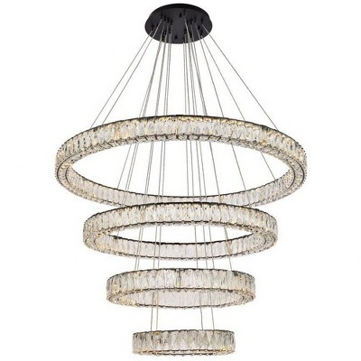 Elegant Lighting Monroe 4 - Light Chandelier in  Black
