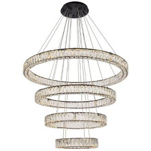 Elegant Lighting Monroe 4 - Light Chandelier in  Black - 1 of 4