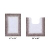 Torrent Collection 2 Piece 100% Soft Cotton Tufted Weave Bath Rug Set, Ombre Pattern, Super Soft & Absorbent, Machine Washable Bathroom Mats - 2 of 4