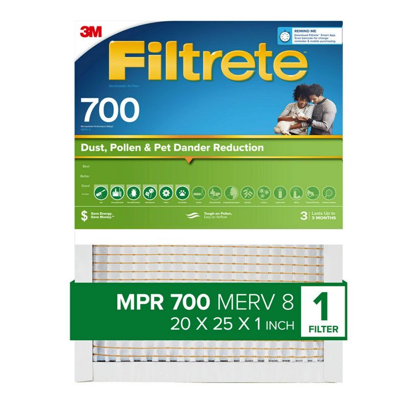 Filtrete 700 MPR Dust Pollen and Pet Dander Electrostatic Air Filter, 1 of 10