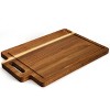 MegaChef 16.5 x 11 Inch Acacia Wood Rectangle Serving Board with Handle - 3 of 4