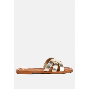 aura faux leather flat Womens sandals Women - 1 of 4