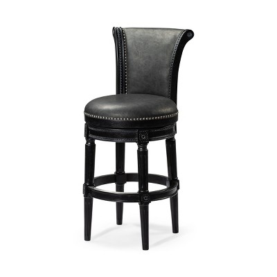 Maven Lane Pullman Swivel Bar Stool with Faux Leather 31"