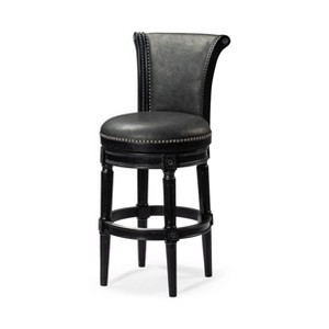 Maven Lane Pullman Swivel Bar Stool with Faux Leather 31" - 1 of 4
