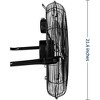 BestParts 20" High Velocity Floor Fan – Heavy Duty Metal, 3-Speed, Oscillating, Industrial Black - 2 of 4