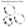 Unique Bargains Stainless Steel Seamless Nonstick Mirror Coating Round Cake Ring 3 Pcs - 3 of 4