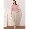 INSPIRE CHIC Women's Elegant Long Sleeve Ruffle Tie Neck Business Work Top - 3 of 4