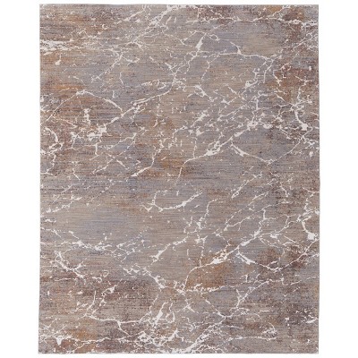 Pryor Modern Abstract Taupe/Brown/White Area Rug