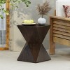 Prismatic Grain Symmetry Side Table,Lightweight Concrete Outdoor Side Table,Small Space Side Table for Living Room,Office,Bedroom-Cuddlewood - 2 of 4