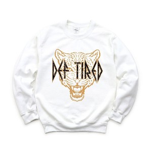 Simply Sage Market Women's Graphic Sweatshirt Def Tired Cheetah - 1 of 4