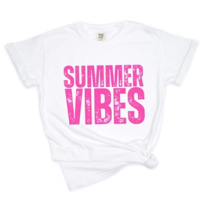 Simply Sage Market Summer Vibes Block Distressed Garment Dyed Tee - 1 of 4