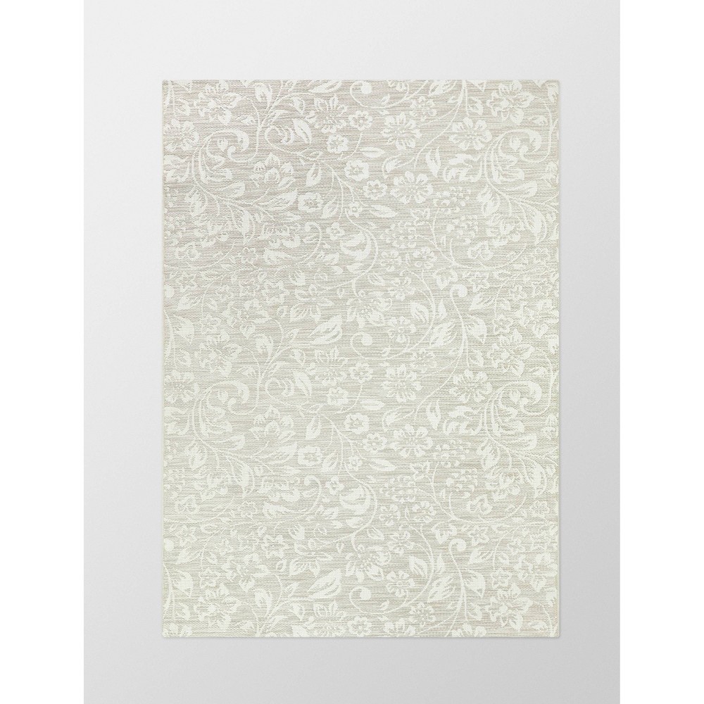 5' x 7' Floral Outdoor Rug Gray - Smith & Hawken™