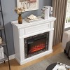 Gulches 41 in Freestand ing MDF Mantel Only White 1pc No Electric Fireplace  insert  included - 4 of 4