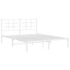 vidaXL Metal Bed Frame with Headboard White 59.1 in.x78.7 in. - 2 of 4