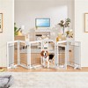 Yaheetech 32″ H Pet Gate with Wood and Wire for Doorway - 3 of 4
