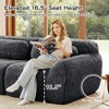 AENKYO 80.3" Oversized 2-Seater Sectional Sofa, Convertible Sleeper - No Assembly Required for Living Room Sofa, Chocolate - 2 of 4