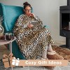 Tirrinia Women Wearable Blanket Cape Plush Fleece Throw Wrap Cover Indoors or Outdoors , 55x80 Inches - 3 of 4