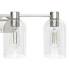 Hunter Fans 28.5" Lochemeade Wall Light Brushed Nickel Finish 4-Bulb Vanity Lighting - 2 of 4