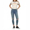Women's Amelia Chewed Hem Distressed Skinny Jeans - HIDDEN - 4 of 4