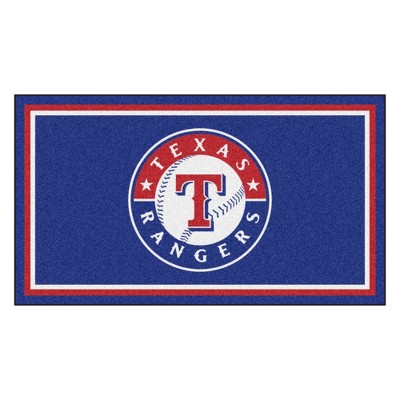 MLB Texas Rangers 3'x5' Plush Area Rug - Blue