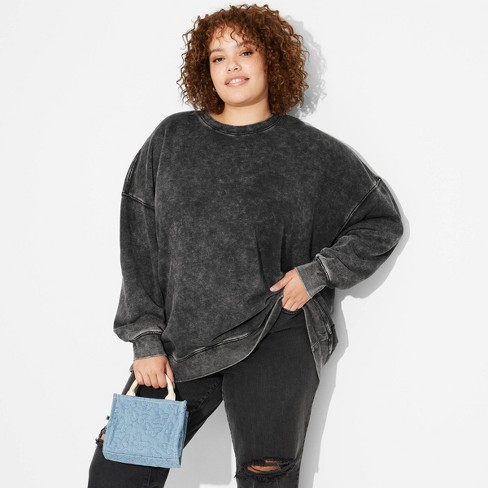 Women s Oversized Pullover Sweatshirt Wild Fable Target
