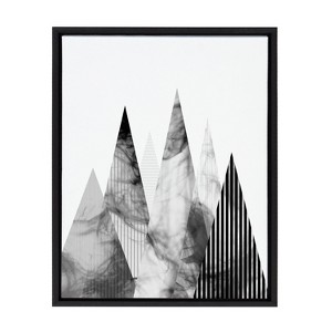 Kate and Laurel Sylvie Contemporary Mountains Framed Canvas by Simon Te of Tai Prints, 18x24, Black - 1 of 4