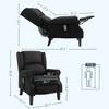 Vibration Massage Recliner Chair for Living Room with Heat, Wingback Single Sofa,Suede Fabric Push Back Reclining Chair with Footrest and Side Pocket - 3 of 4