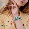 HTUTWOO Floral Engraved Apple Watch Band, Silicone Glossy Wildflower Strap 38/40/41/42/44/45/49mm for iWatch Series 10 9 8 7 6 5 4 3 2 1 SE Ultra - 4 of 4