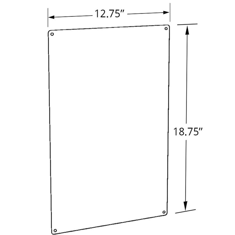 Azar Displays Metal Magnetic Board Panel for Pegboard or Wall Mount 12.75"L x 18.75"H, 2-Pack, 3 of 5