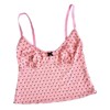 Milanblocks Y2K Pink Heart Mesh Matching Set - Polka Dot Cami Top & low Waist Briefs for Women - 2 of 4